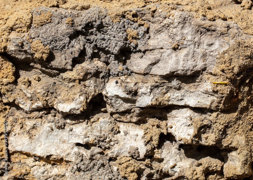 Stones on the rock as an abstract background