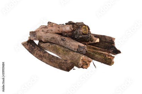 firewood isolated on white background