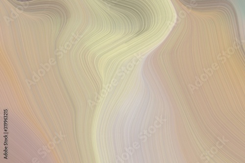 artistic wave lines and fluid colors style with abstract waves illustration with tan, wheat and pastel gray color