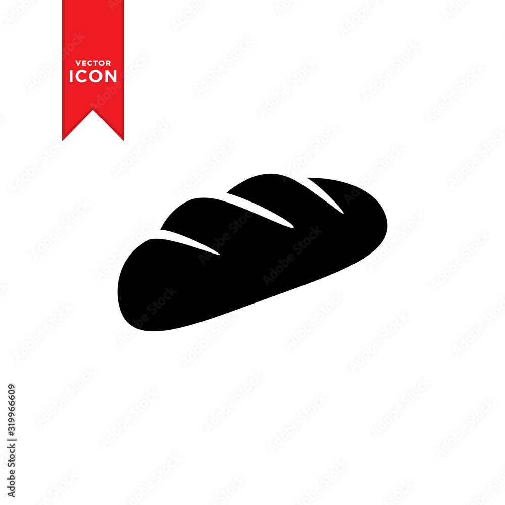 Bread icon vector. Simple design on white background. Bread icon vector. Simple design on white background.