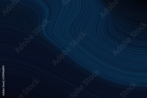 fluid artistic waves with curvy background illustration with very dark blue, dark slate gray and black color