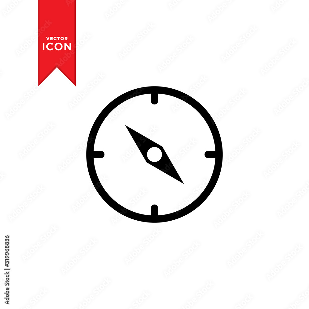Obraz premium Compass icon vector. Simple design on white background.