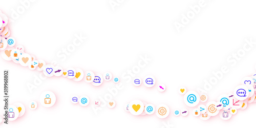 Social media marketing, Communication concept.