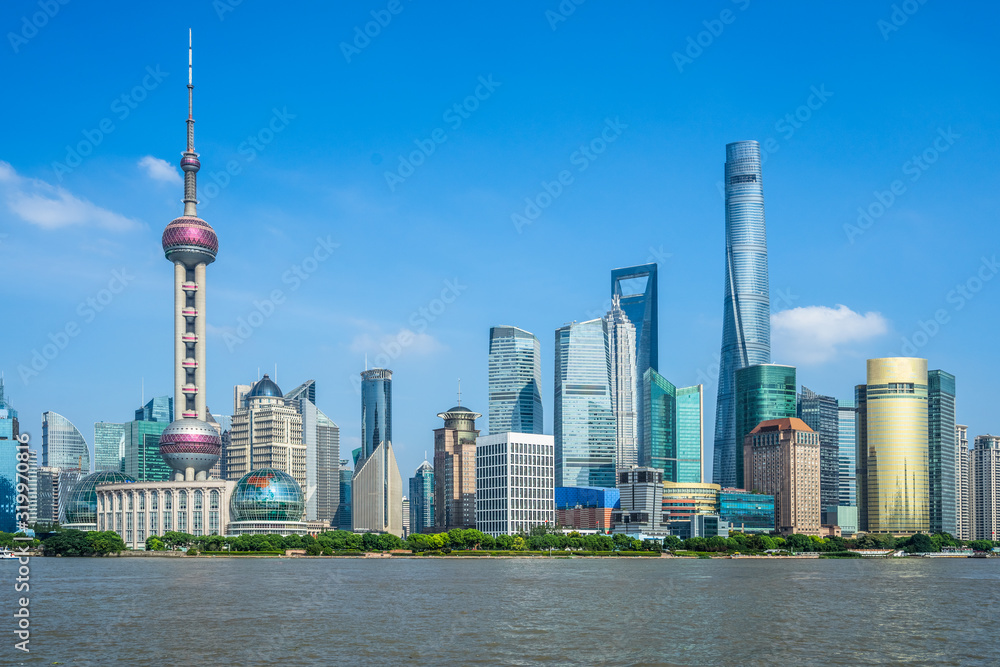 Obraz premium Spectacular views of the Bund, shanghai, china..