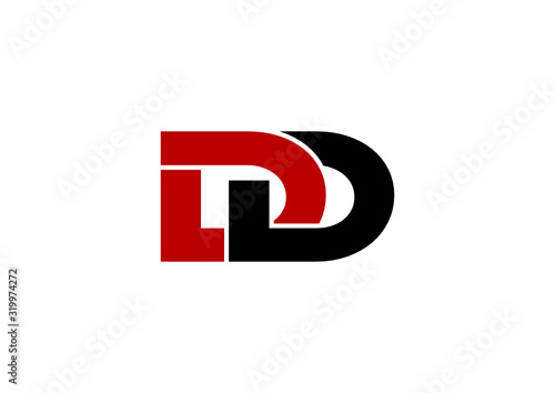 Letter DD simple logo design vector