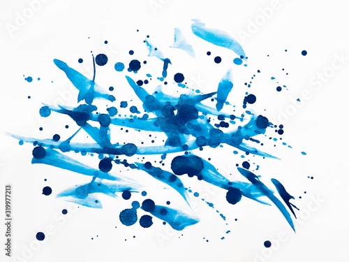 blue watercolor background, shades of blue.Abstract blue color texture background.
