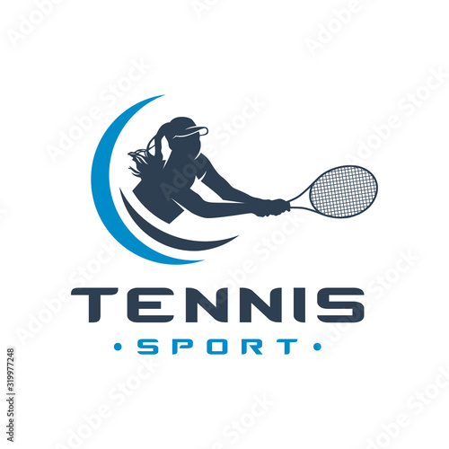 women's tennis sports logo