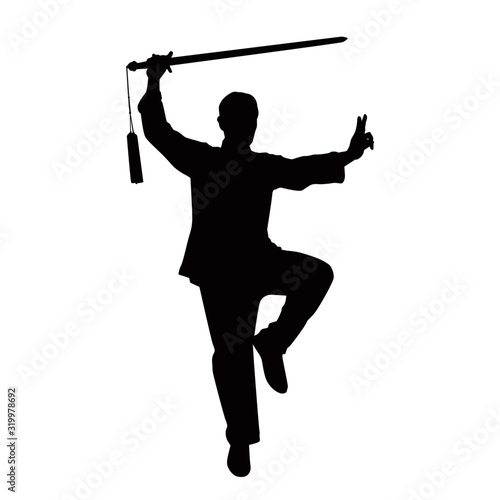 Wushu Martial Arts Silhouette