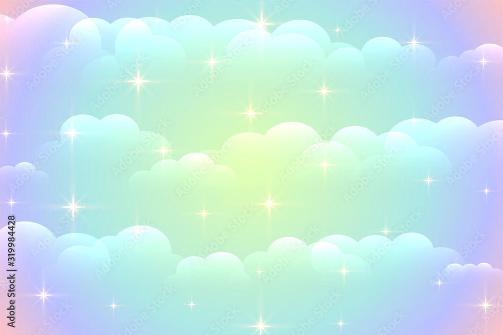 vibrant clouds background with shiny stars vibrant clouds background with shiny stars