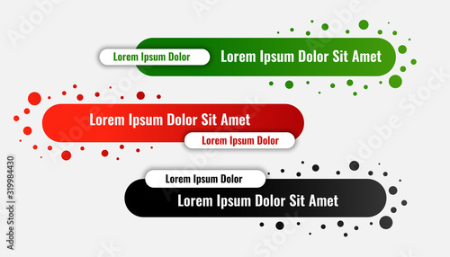 lower third banners in rounded style design