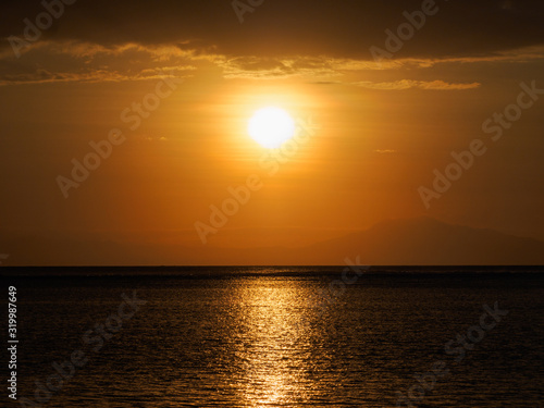 Sunset at Christo Rei Beach  Dili  Timor Leste  East Timor 