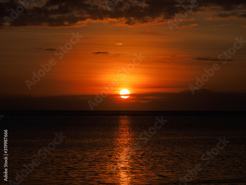 Sunset at Christo Rei Beach  Dili  Timor Leste  East Timor 