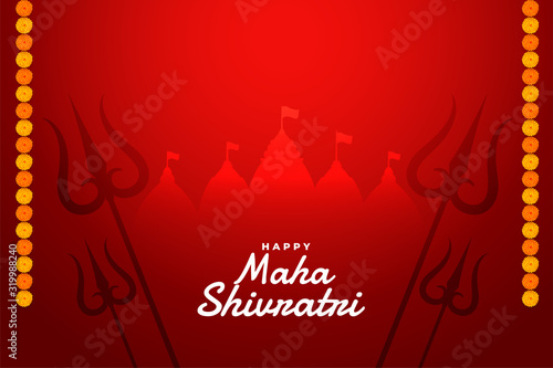 hindu traditional maha shivratri festival background design