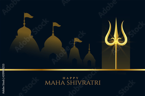 happy maha shivratri hindu festival card design