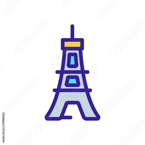 Tourist attraction icon vector. A thin line sign. Isolated contour symbol illustration