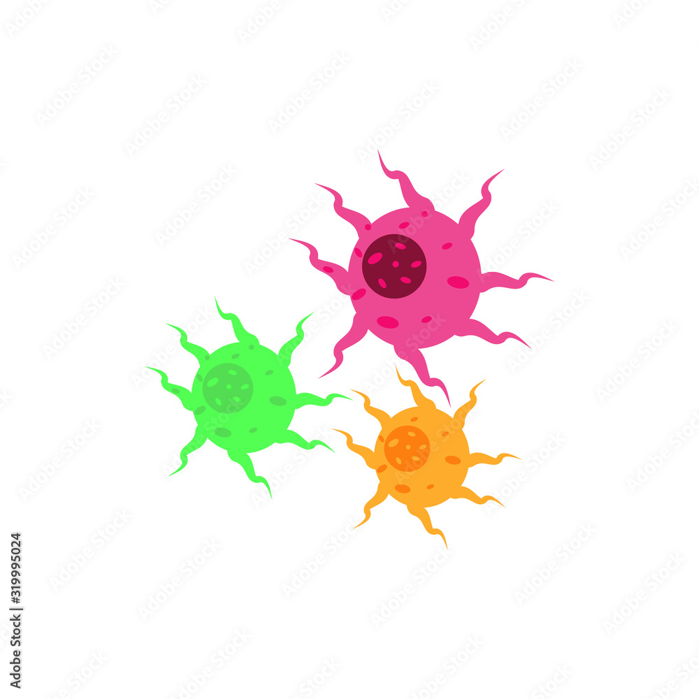 Virus vector illustration icon template design Virus vector illustration icon template design
