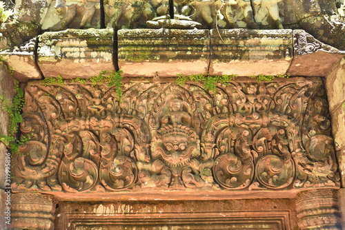 Sculptor stone in Champasak Pakse, Lao