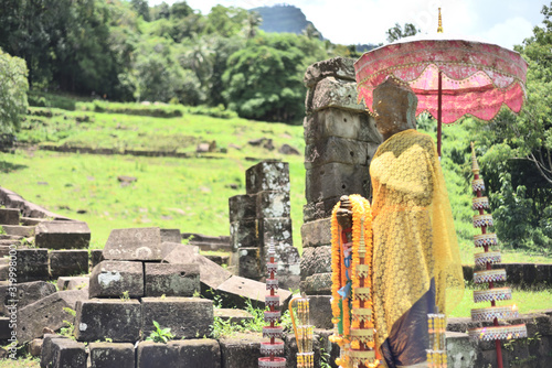 Sculptor stone in Champasak Pakse, Lao
