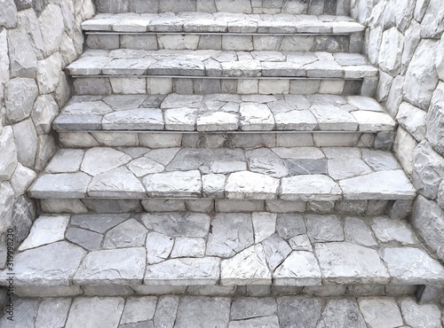 stairs steps with stone.stone texture and background.