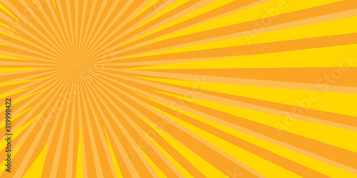 Orange yellow light line comic star vector presentation background design.