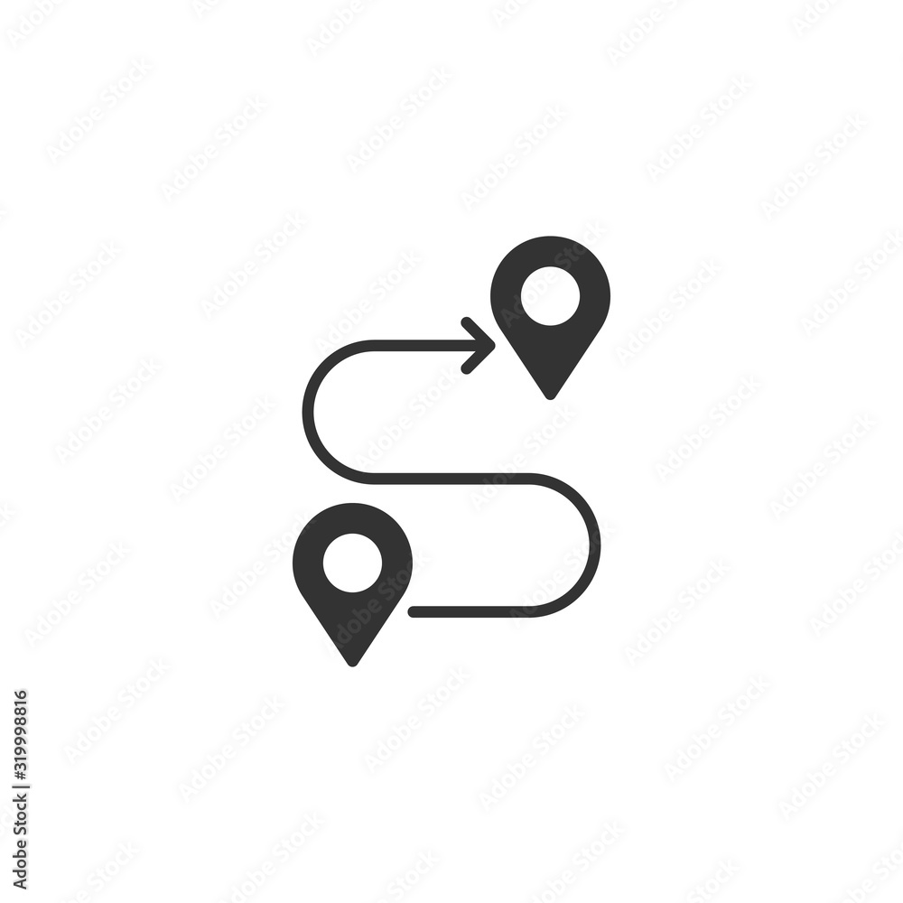 Map pin icon in flat style. gps navigation vector illustration on white isolated background. Locate position business concept. Map pin icon in flat style. gps navigation vector illustration on white isolated background. Locate position business concept.