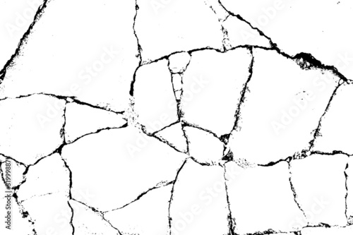 crack ground for abstract background on white background