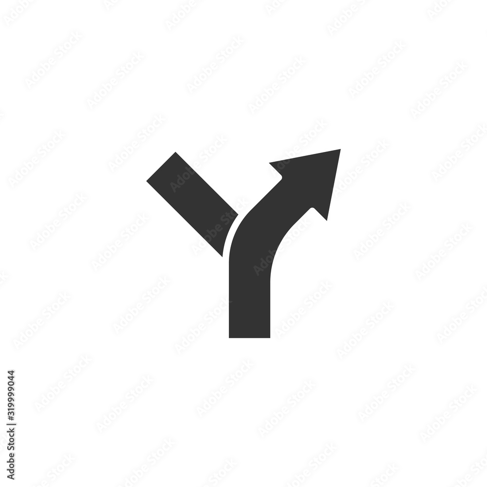 Crossroad icon in flat style. Road direction navigation vector illustration on white isolated background. Locate pin position business concept. Crossroad icon in flat style. Road direction navigation vector illustration on white isolated background. Locate pin position business concept.