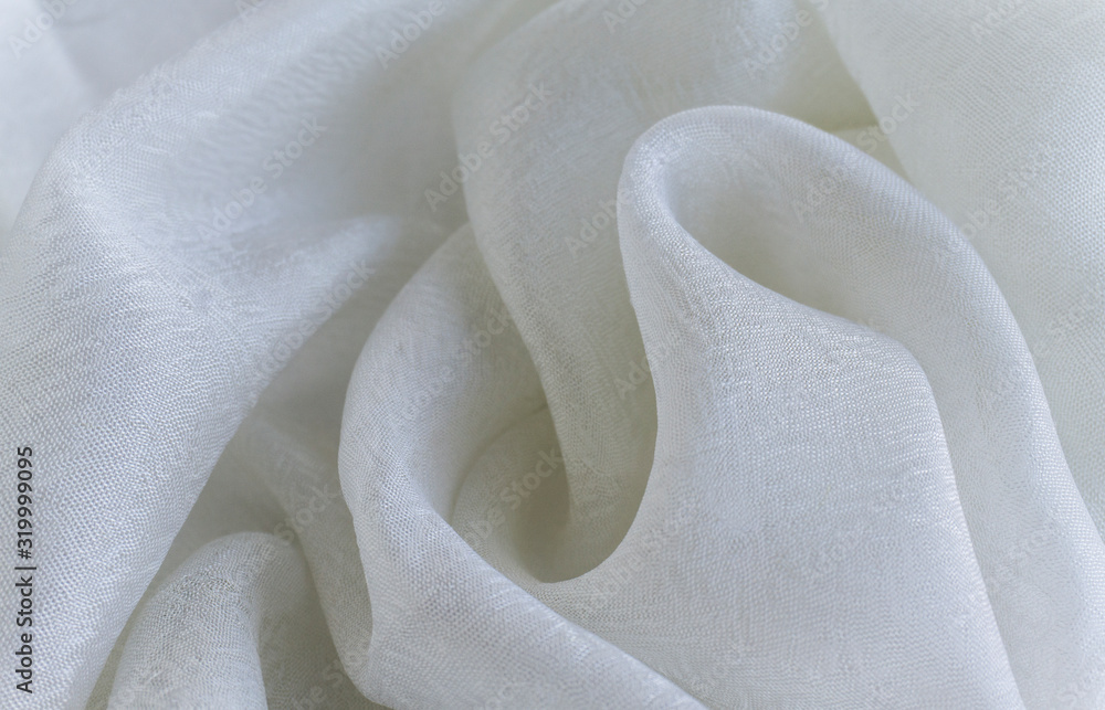 White silk fabric White silk fabric