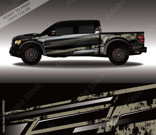 Car wrap decal design vector, custom livery race rally car vehicle sticker and tinting.