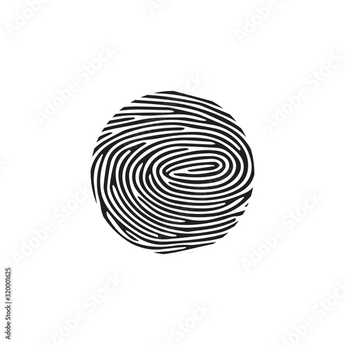 Fingerprint record icon. Isolated thumbprint and fingerprint record icon style. Premium quality vector symbol drawing concept for your logo web mobile app UI design.