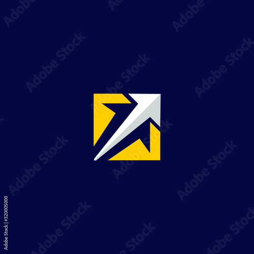 arrow logo upward design rocket