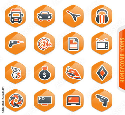 Pawn shop icons set