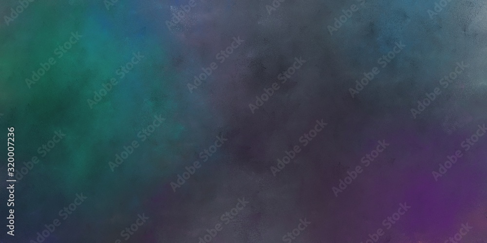 abstract artistic grunge horizontal background header with dark slate gray, teal blue and dim gray color