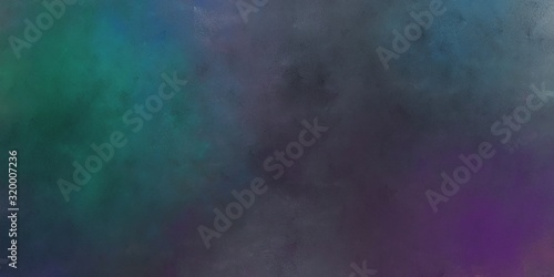 abstract artistic grunge horizontal background header with dark slate gray, teal blue and dim gray color