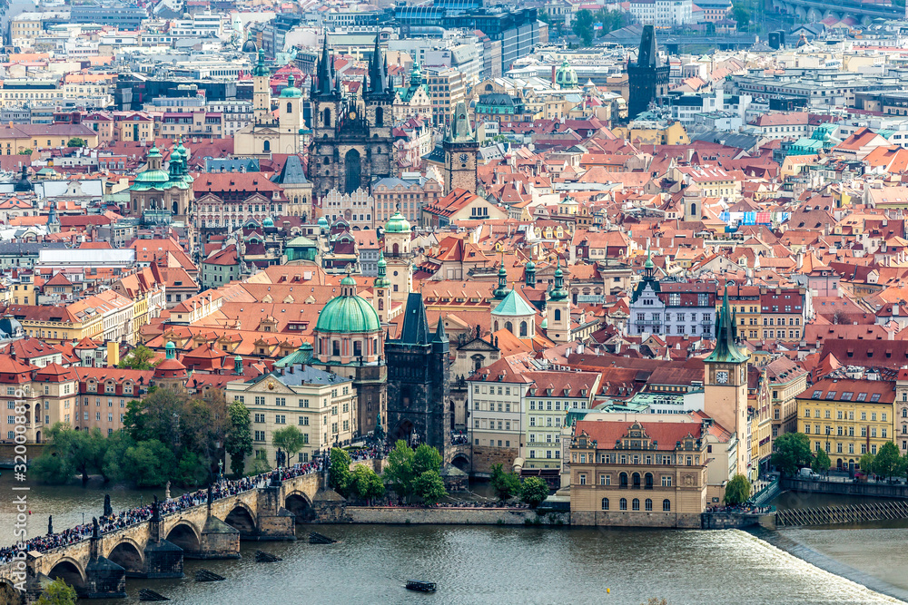 Naklejka premium View of the city of Prague