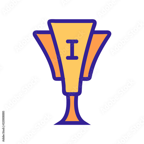 Sports Cup icon vector. A thin line sign. Isolated contour symbol illustration