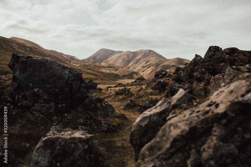Obraz premium volcanic Iceland landscape in Landmannalaugar