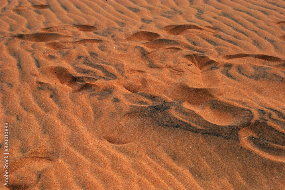 Golden Sand on the beach as background. Sand Texture. Golden sand