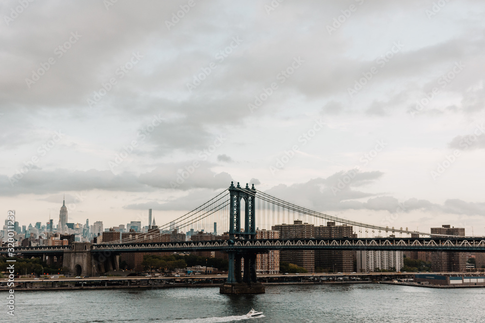 The Manhattan Bridge over the East River in New York City I The Manhattan Bridge over the East River in New York City I