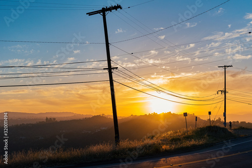 The Sunset over Los Angeles from the Hollywood Hills