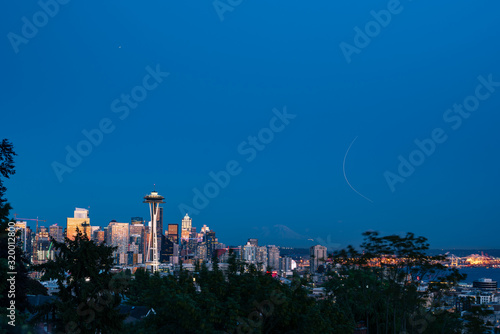 The City Seattle in Washington by night II