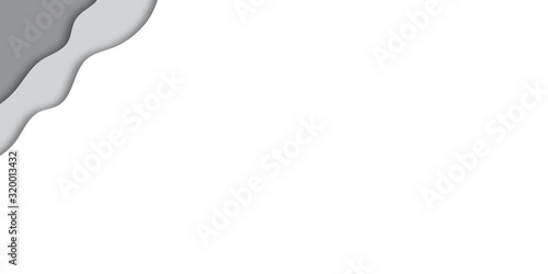 White papercut abstract presentation background design.