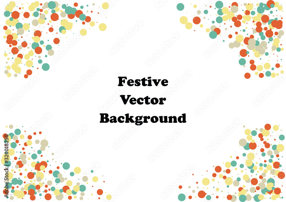 Festive color round confetti background. Abstract frame confetti texture for holiday, postcard, poster, website, carnivals, birthday and children's parties. Cover confetti mock-up. Wedding card layout Festive color round confetti background. Abstract frame confetti texture for holiday, postcard, poster, website, carnivals, birthday and children's parties. Cover confetti mock-up. Wedding card layout