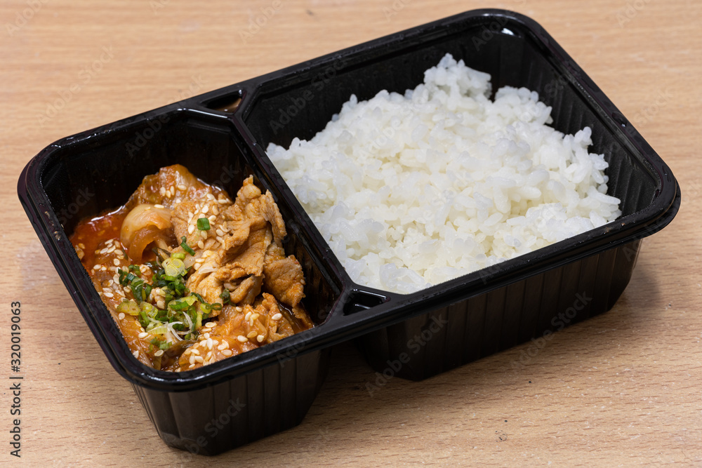 Kimchi stir-fried pork and Japanese rice Kimchi stir-fried pork and Japanese rice