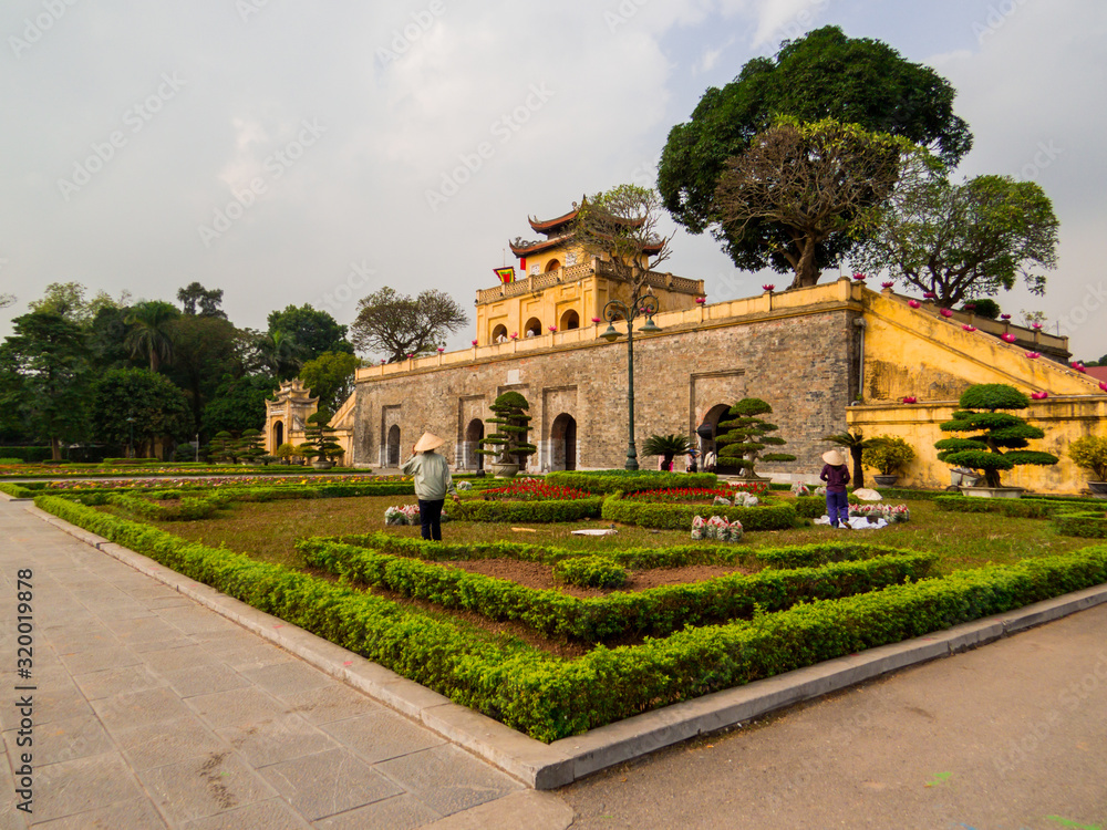 View of the Thang Long Imperial Citadel in Hanoi, Vietnam