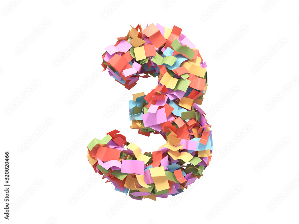 Colorful bright confetti font. Colorful bright confetti font.