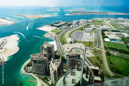 Abu Dhabi , United Arab Emirates , November 04, 2019. etihad  views of Abu Dhabi citi from etihad tower photo