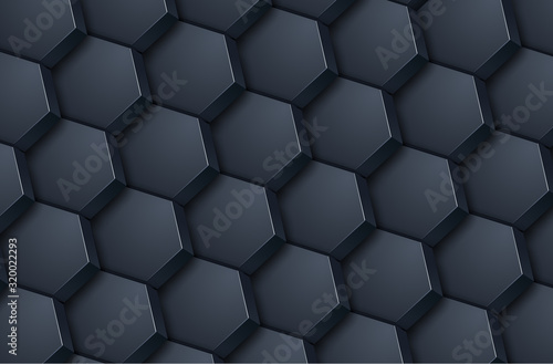 Abstract background 3D hexa...
