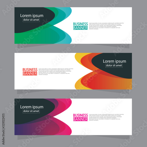 Vector abstract design web banner template. Web Design Elements - Header Design. Abstract geometric web banner template on grey background.Modern banner.