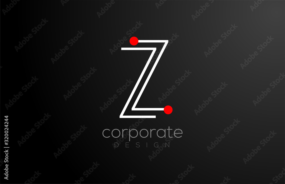 Design of line alphabet letter Z in for company logo icon design Stock ...